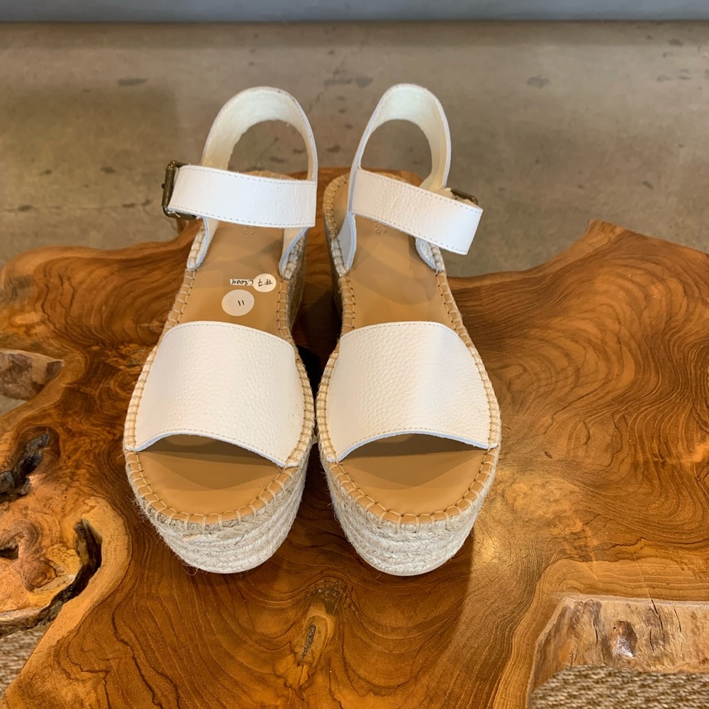 Soludos Minorca Platform Leather White